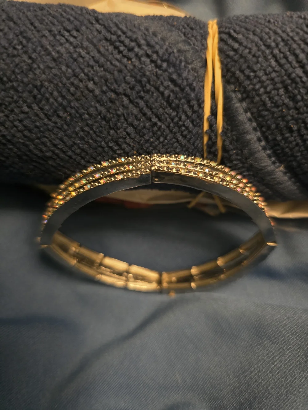 Gold-Tone Crystal Multi-Row Bangle Bracelet - Women Jewelry- Stretch Gorgeous